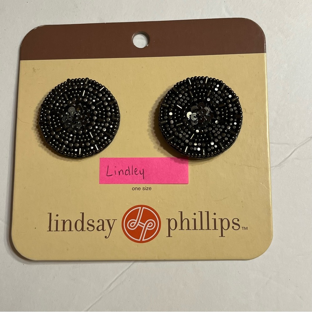 Lindsay Phillips Lindley OS Switchflop Snaps Brown Sequins & Beads WRONG CARD